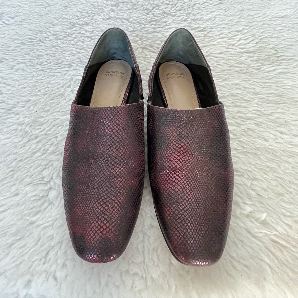 Johnston & Murphy Metallic Bronze/Black Flat Shoes Size 7.5 M